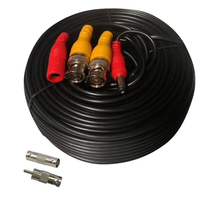 InstallerCCTV 100ft Video Power Camera Cable All-in-One Pre-Made Cable for DVR Surveillance Security CCTV Camera BNC Cable Extension Cord Lead - Image 1